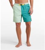 Men's Classic Supplex Sport Shorts, Belted, Colorblock, 8"