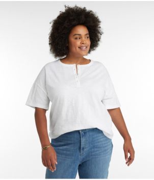 Women's Signature Slub Tee, Short-Sleeve Henley