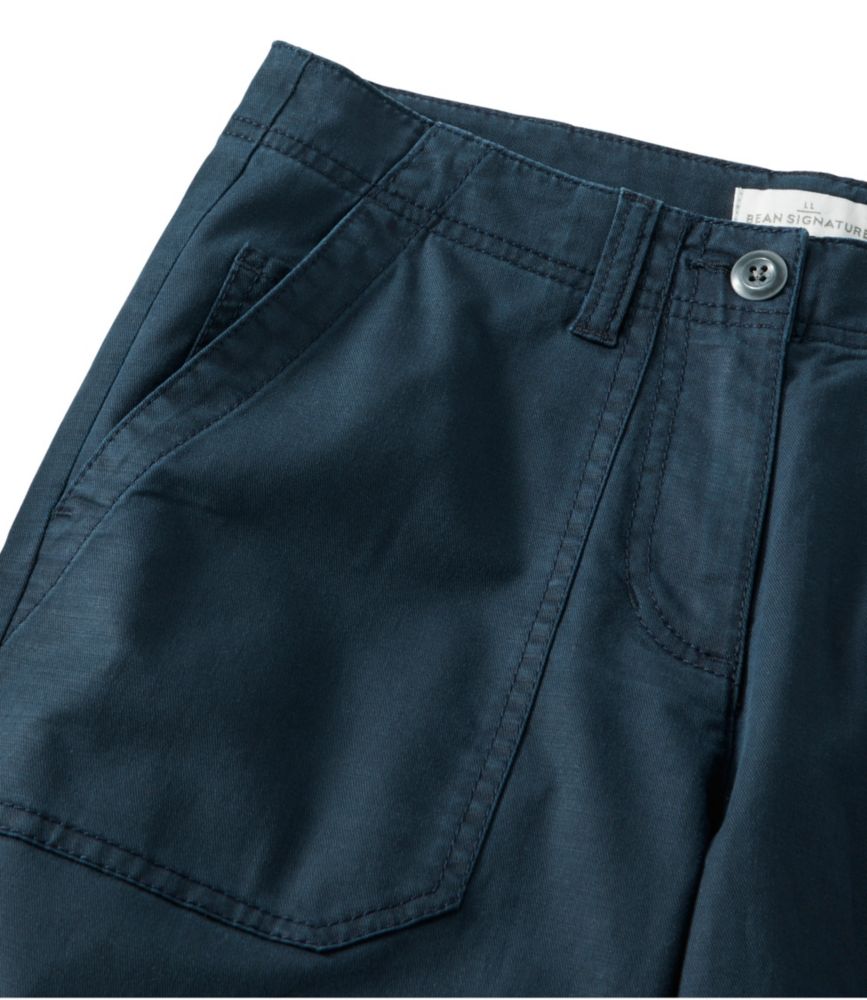 Women's Signature Utility Pants, Mid-Rise Wide-Leg Ankle-Length, Deepest Indigo, small image number 4
