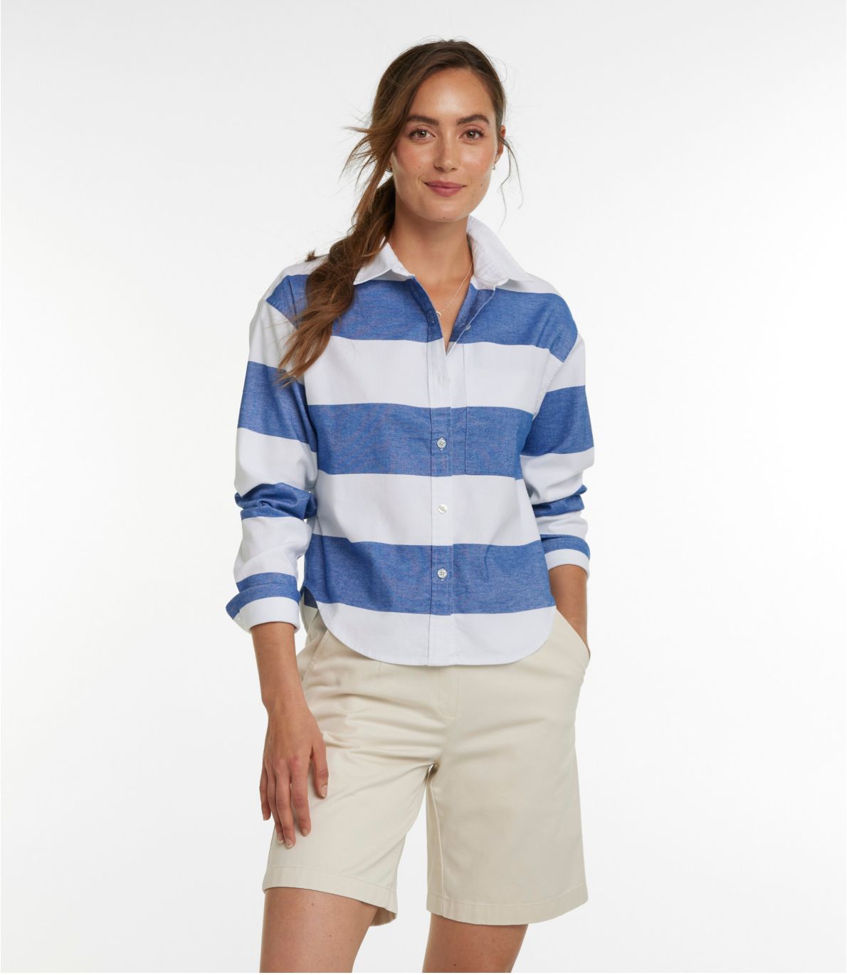 Women's Signature Boyfriend Oxford Shirt, Stripe at L.L. Bean