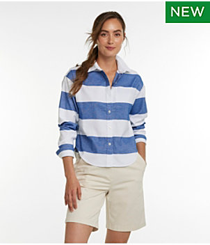Women's Signature Boyfriend Oxford Shirt, Stripe