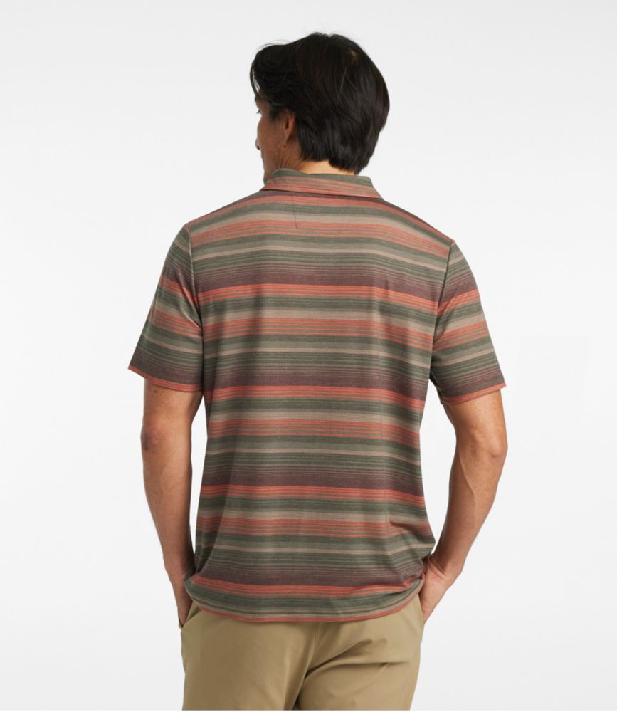 Men's Everyday SunSmart® Polo 2.0, Short-Sleeve Stripe, Dusty Olive Stripe, small image number 3