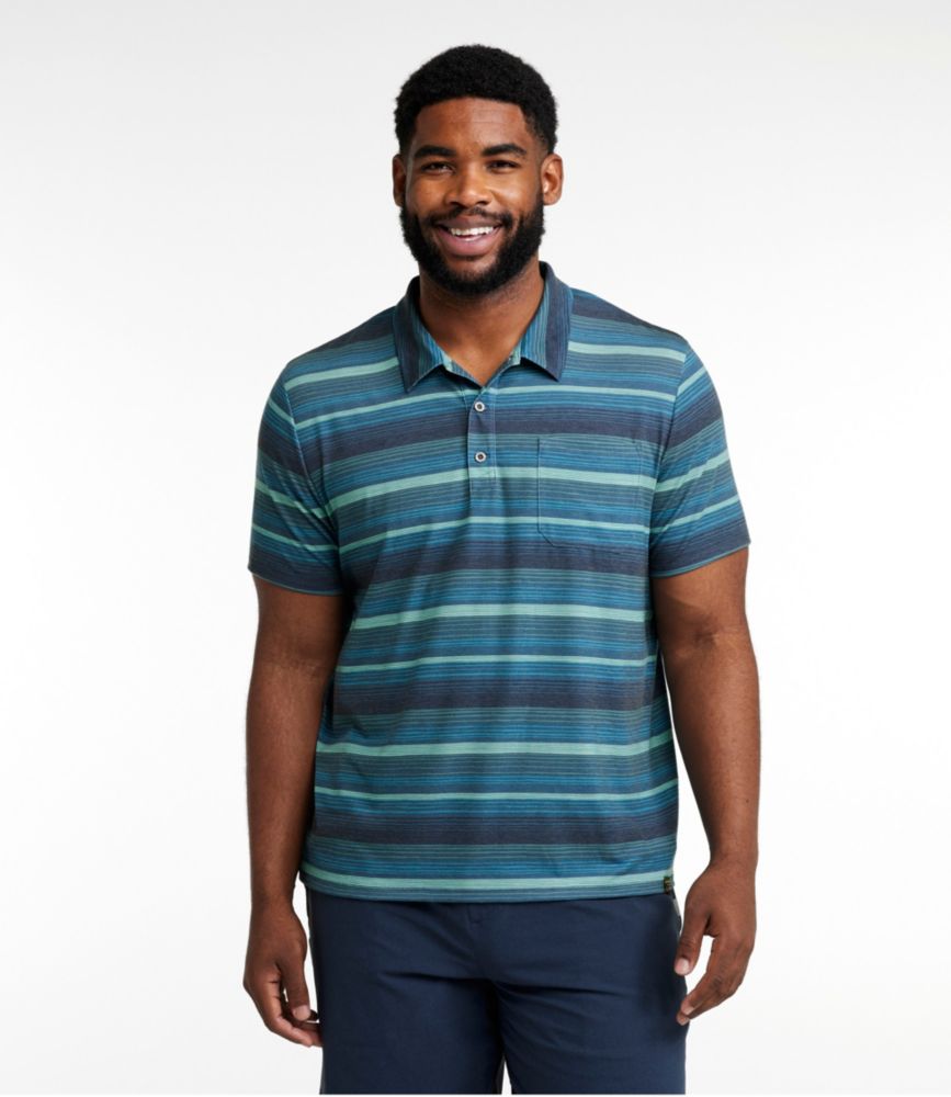 Men's Everyday SunSmart® Polo 2.0, Short-Sleeve Stripe, Dusty Olive Stripe, small image number 4