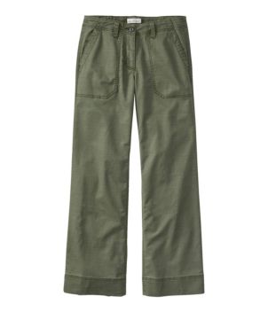 Women's Lakewashed Pull-On Chinos, Mid-Rise Chambray Ankle Pants