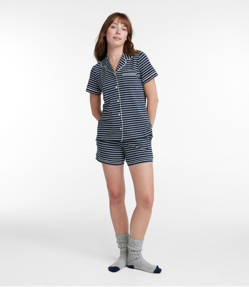 Women's Super-Soft Shrink-Free Pajamas, Short Set Stripe, , small image number 1