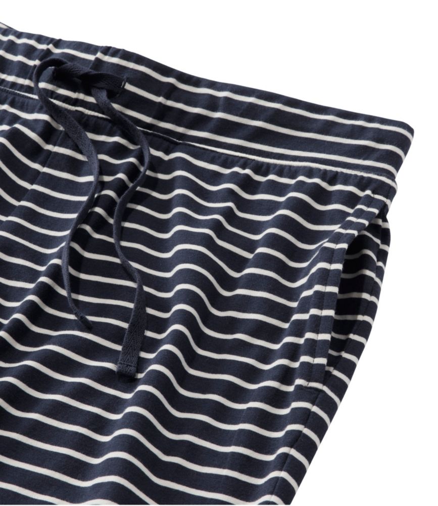 Women's Super-Soft Shrink-Free Pajamas, Short Set Stripe, Classic Navy/Cream Stripe, small image number 4