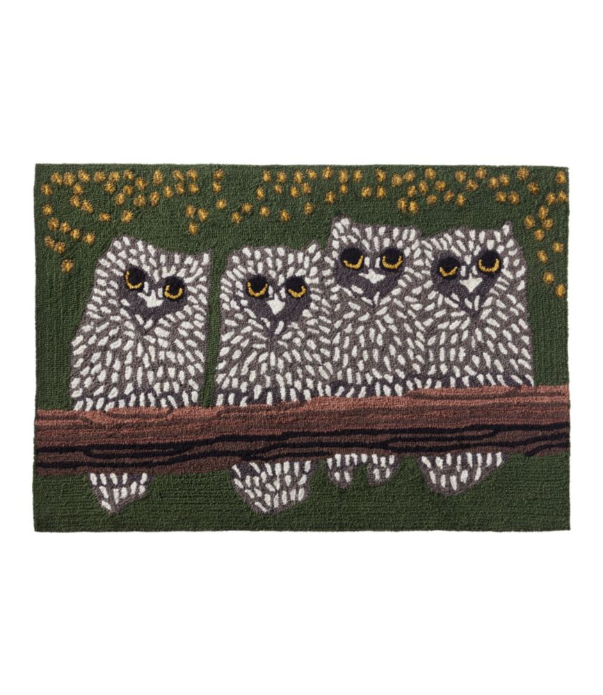 Indoor/Outdoor Vacationland Rug, Owls