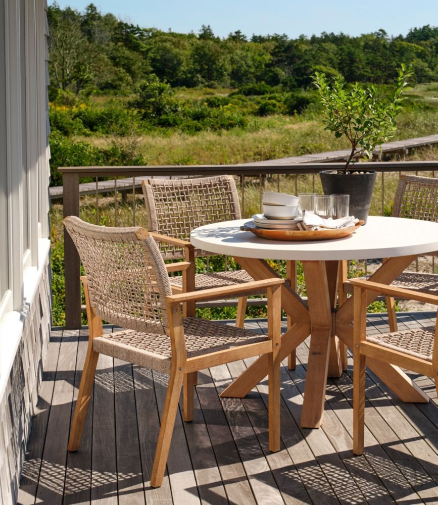 Eucalyptus and Rope Dining Chairs, Set of Two | Patio Chairs at 