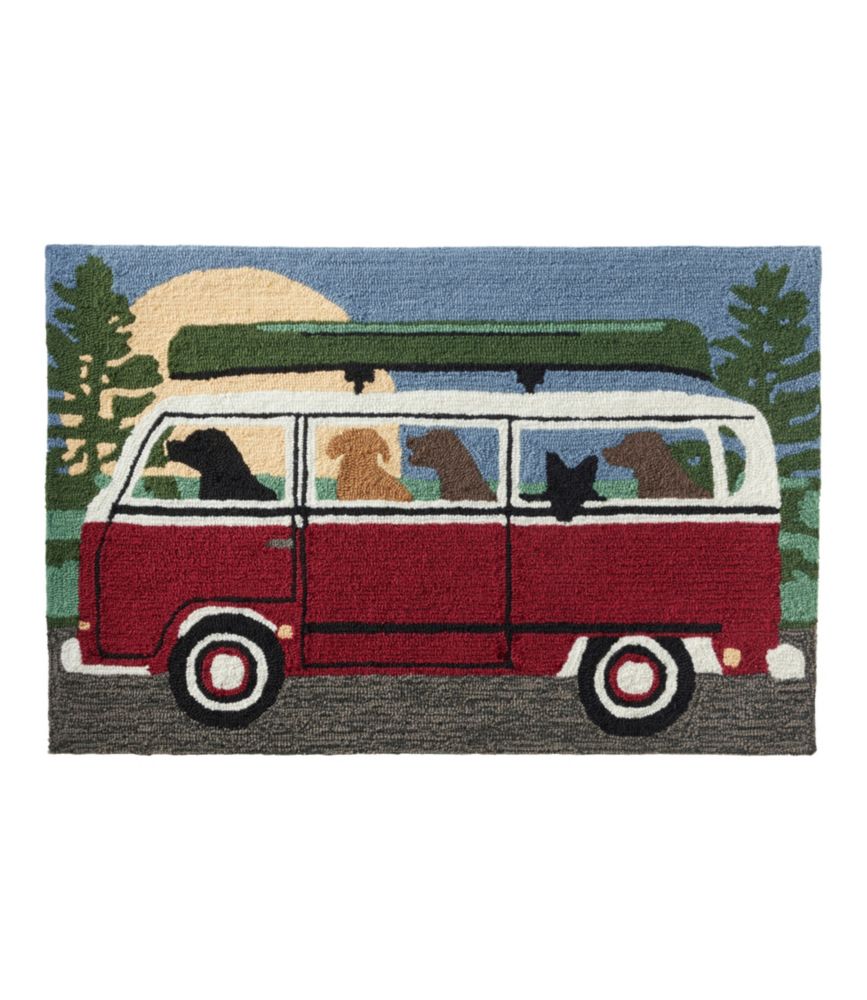 Indoor/Outdoor Vacationland Rug, Camping Trip, Multi, small image number 1