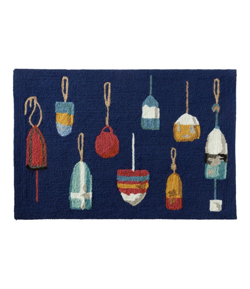 Indoor/Outdoor Vacationland Rug, Buoys, Multi, small image number 1