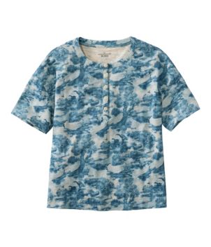 Women's Signature Slub Tee, Short-Sleeve Henley Novelty