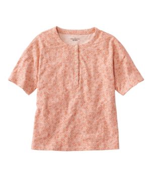Women's Signature Slub Tee, Short-Sleeve Henley Novelty