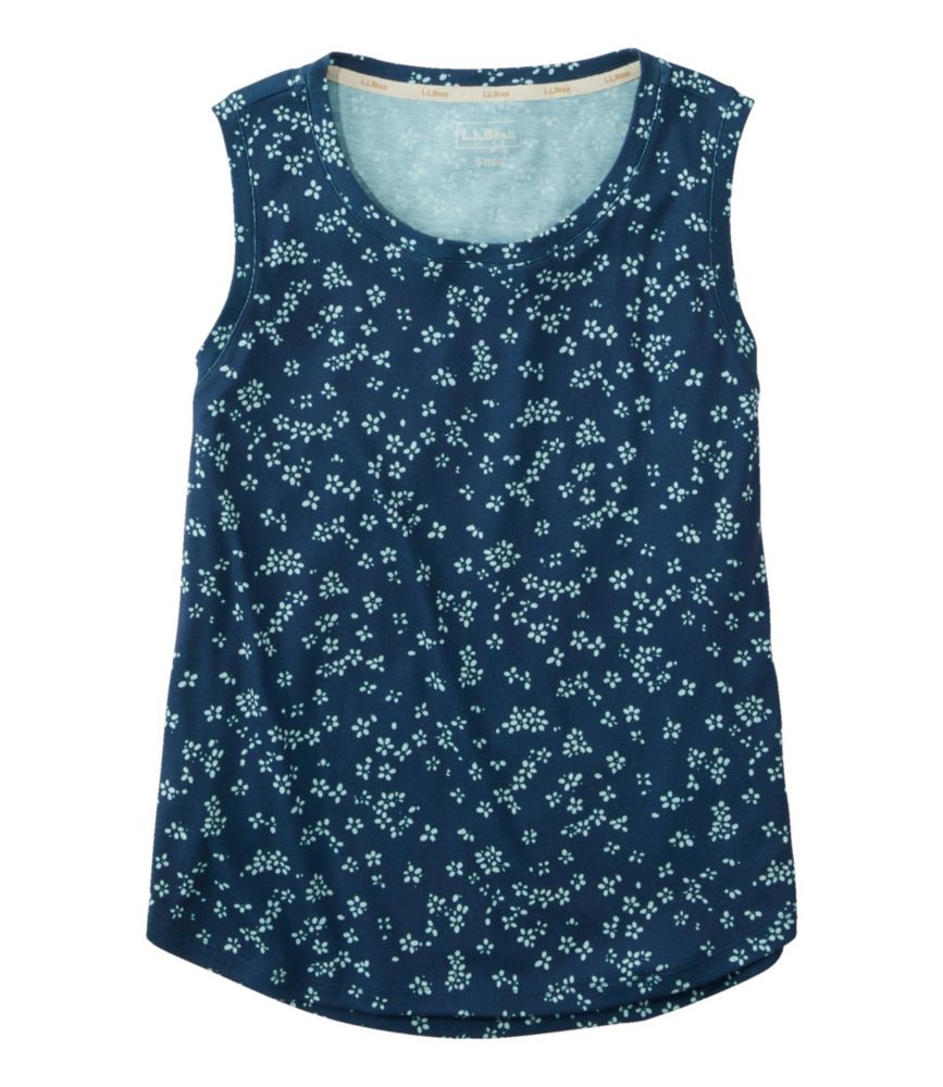 Women's Restorative Sleep Tank Print, Bright Mariner Ditsy, small image number 1