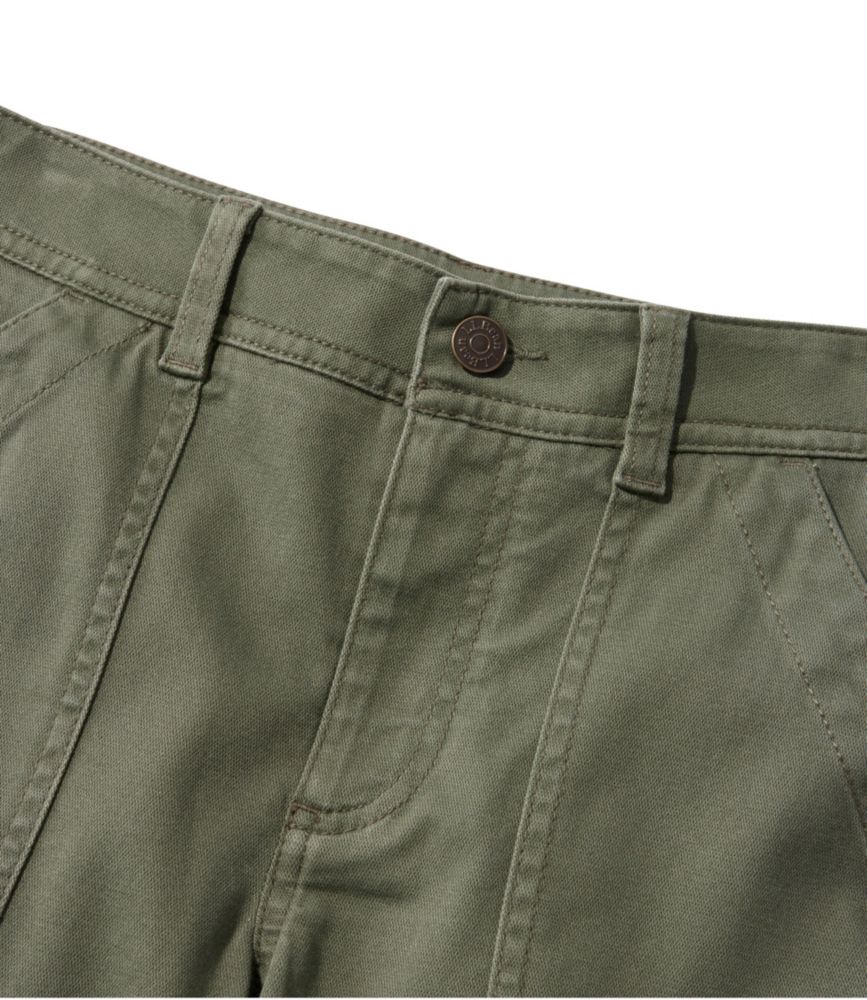 Women's Comfort Stretch Pants, Mid-Rise Straight-Leg Cargo, Carbon Navy, small image number 4