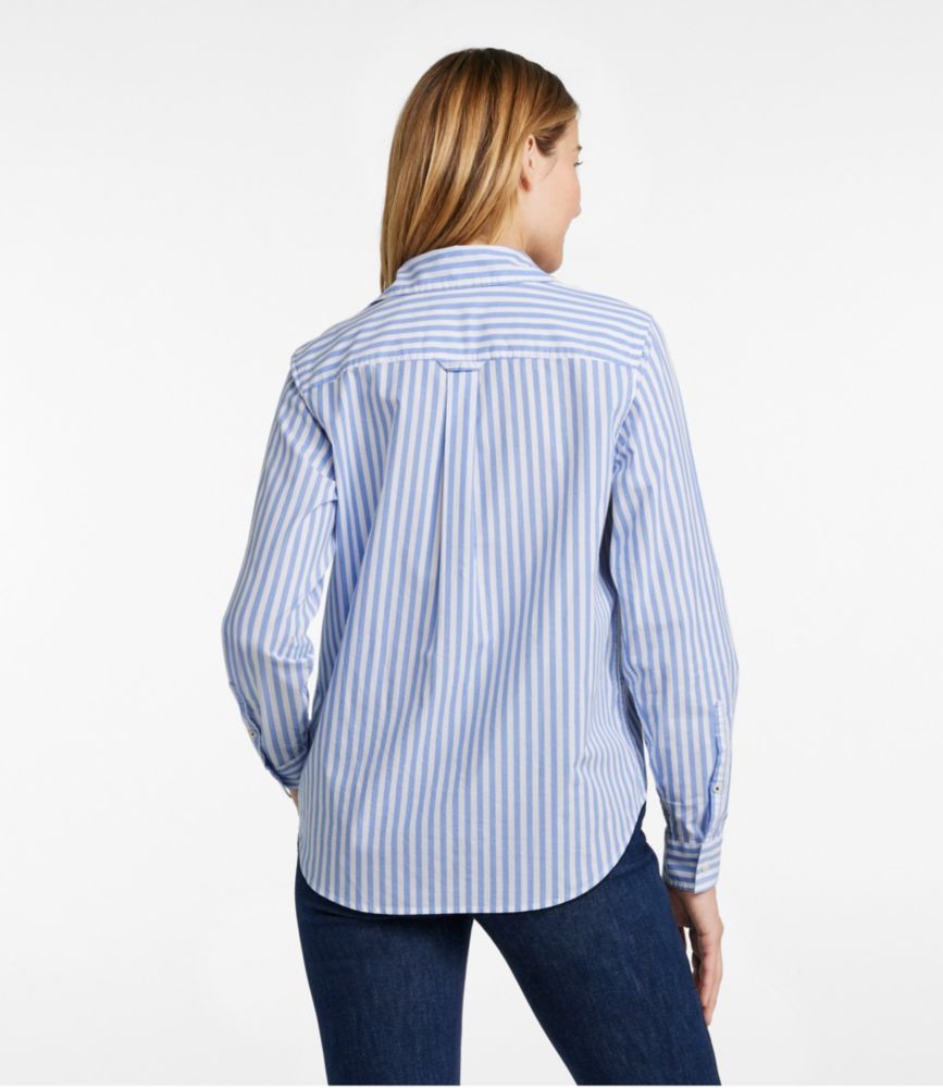 Women's Essential Cotton Poplin Shirt, Long-Sleeve