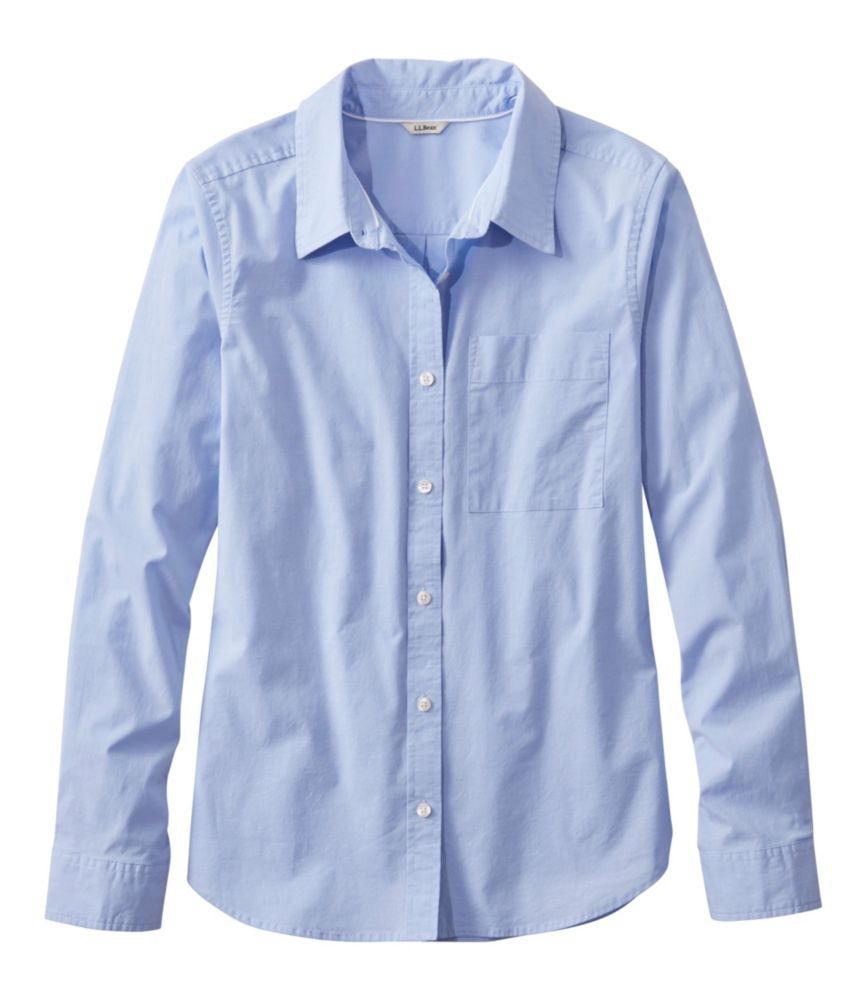 Women's Essential Cotton Poplin Shirt, Long-Sleeve