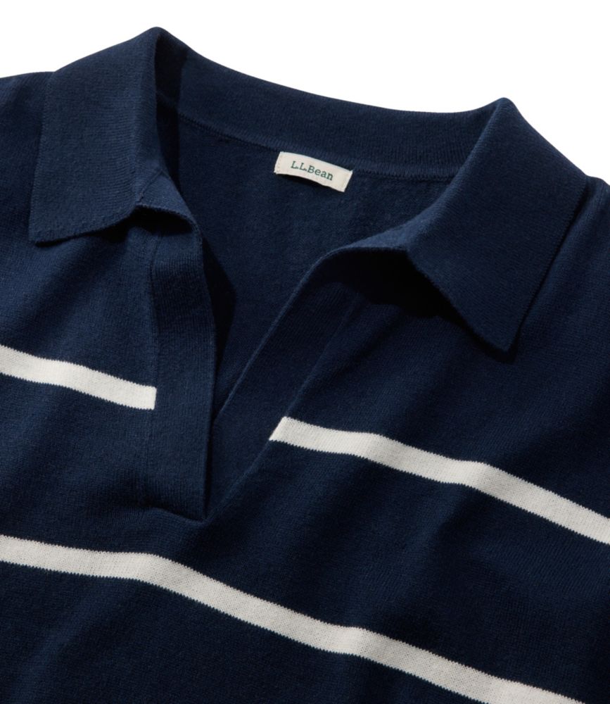 Women's Cotton/Cashmere Sweater, Polo Stripe