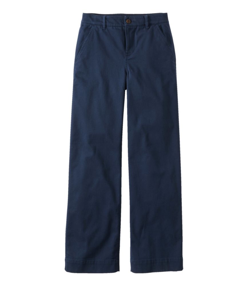 Women's Comfort Stretch Pants, Mid-Rise Wide-Leg Chino