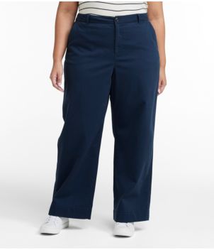 Women's Comfort Stretch Pants, Mid-Rise Wide-Leg Chino