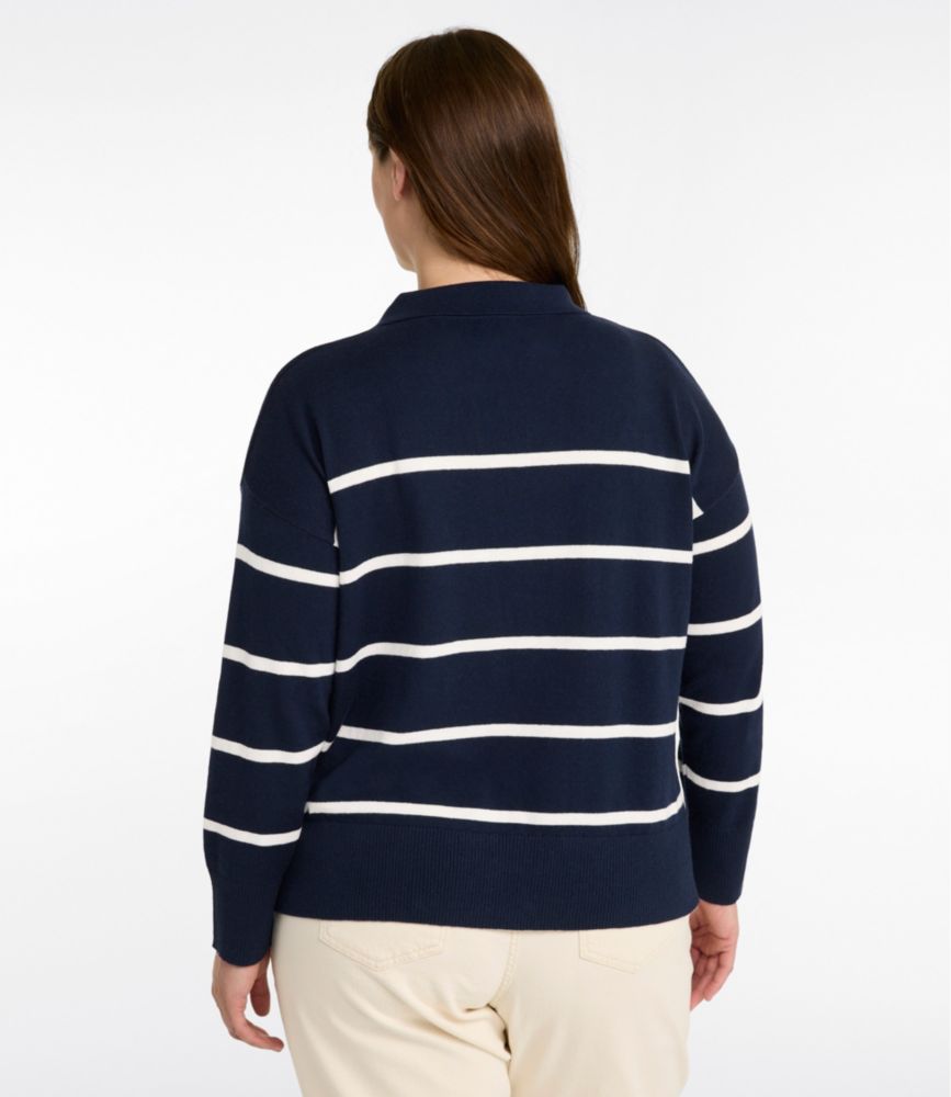 Women's Cotton/Cashmere Sweater, Polo Stripe