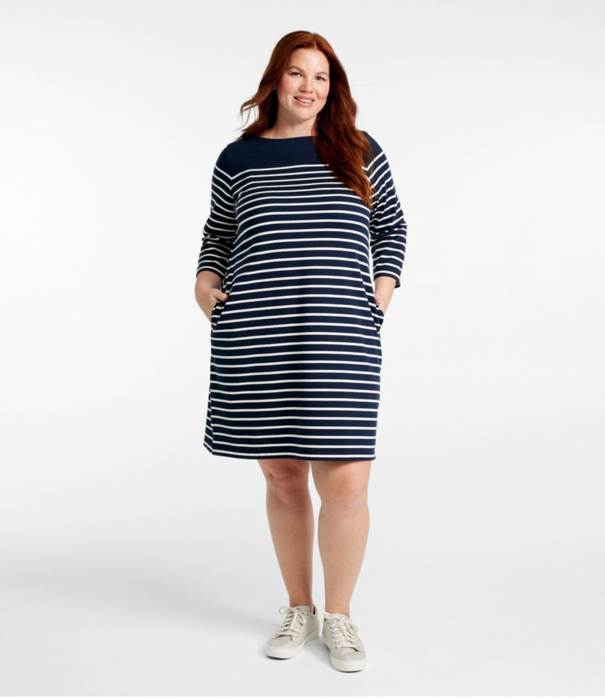 Women's Heritage Mariner Dress, Stripe, Classic Navy/Sea Salt, small image number 2