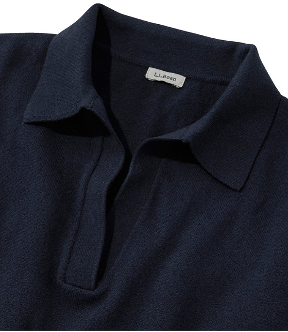 Cotton/Cashmere Sweater Polo , Classic Navy, large image number 3