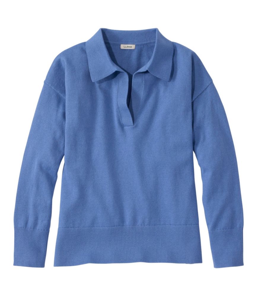 Women's Cotton/Cashmere Sweater, Polo