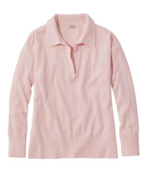 Women's Cotton/Cashmere Sweater, Polo