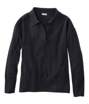 Women's Cotton/Cashmere Sweater, Polo