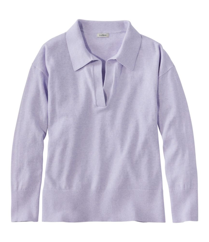 Women's Cotton/Cashmere Sweater, Polo