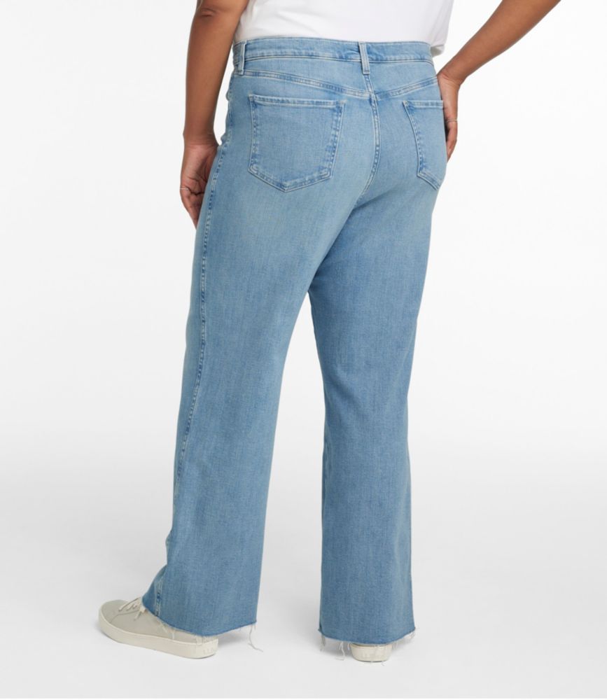 Women's L.L.Bean Everyday Stretch Jeans, High-Rise Relaxed Wide-Leg, Authentic Bright Wash, small image number 3