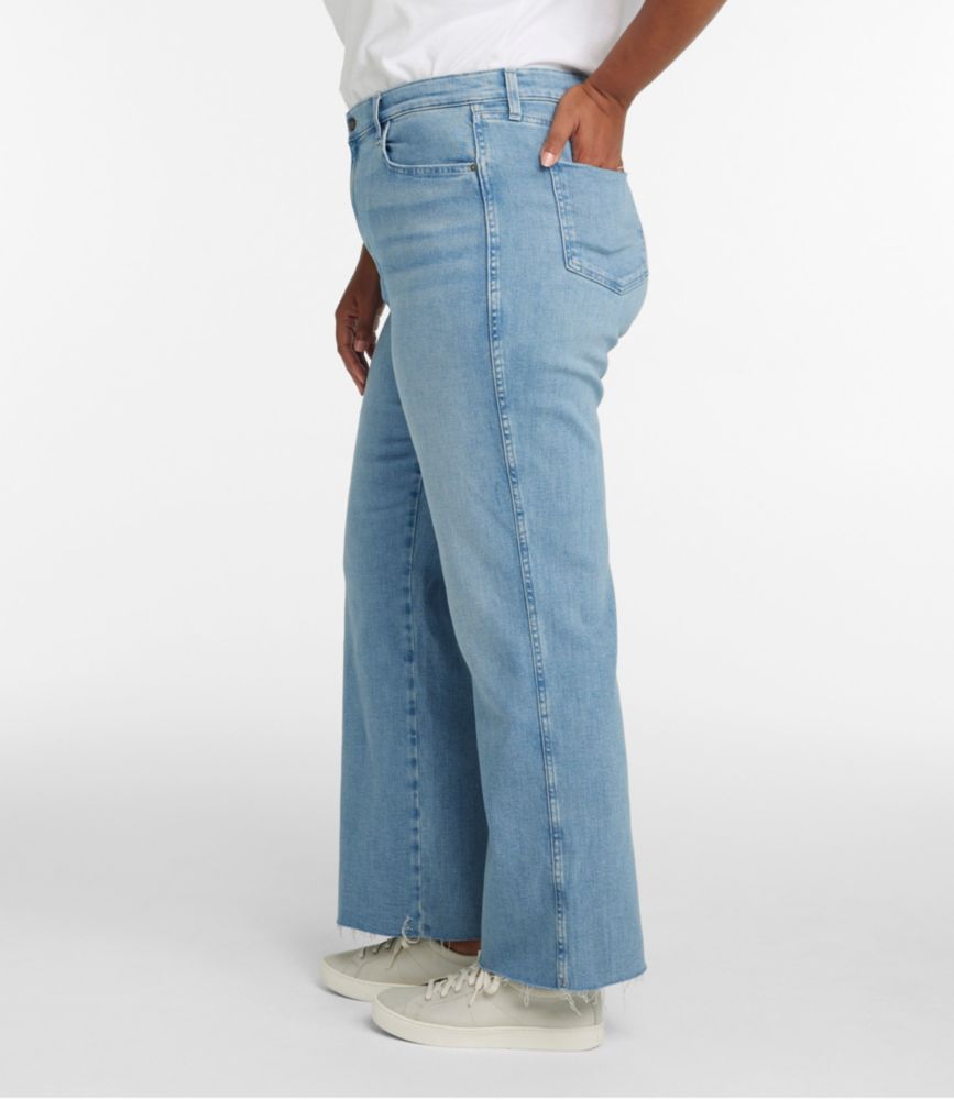 Women's L.L.Bean Everyday Stretch Jeans, High-Rise Relaxed Wide-Leg, Authentic Bright Wash, small image number 4