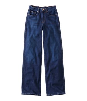 Women's L.L.Bean Everyday Stretch Jeans, High-Rise Relaxed Wide-Leg