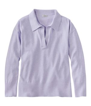 Women's Cotton/Cashmere Sweater, Polo