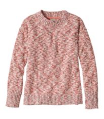 Women's Cotton Ragg Sweater, Crewneck Space-Dye