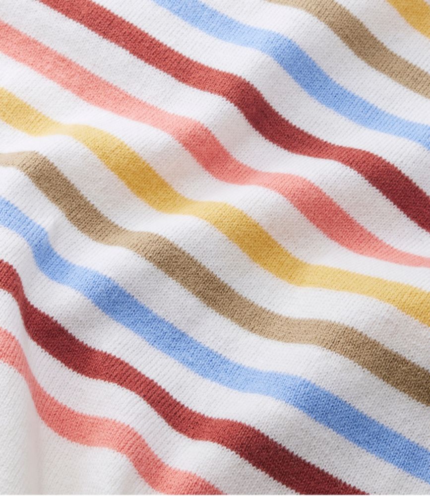 Women's Cotton/Cashmere Sweater, Polo Stripe, Classic Navy Ombre Stripe, small image number 5