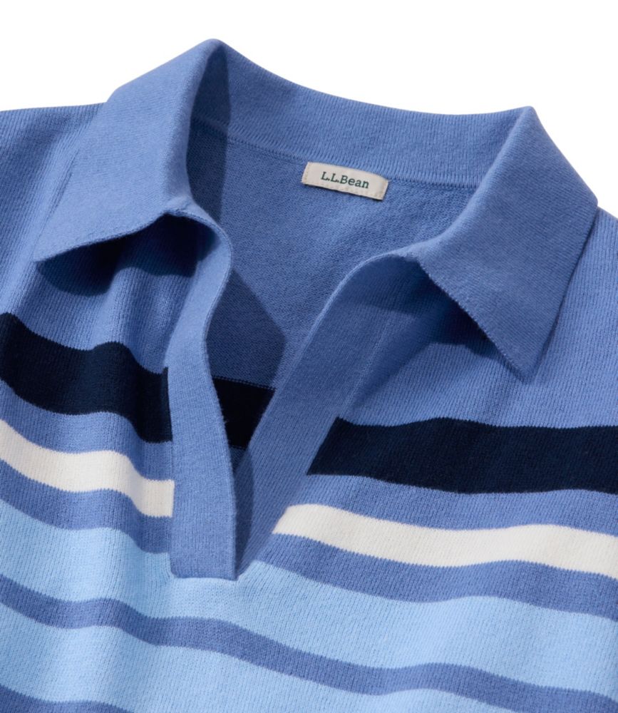 Women's Cotton/Cashmere Sweater, Polo Stripe