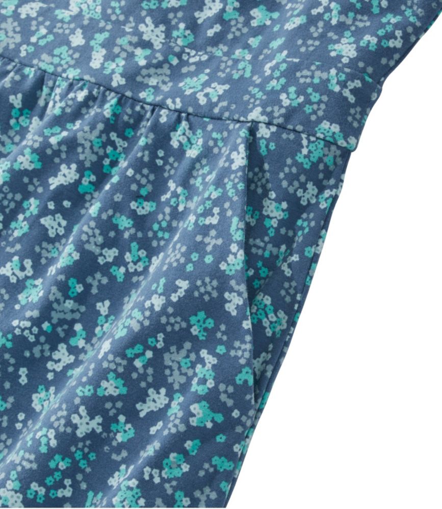 Women's Easy Cotton Fit-and-Flare Dress, Pattern, Reef Coral Botanical, small image number 4