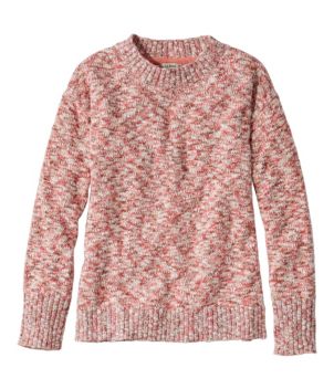 Women's Cotton Ragg Sweater, Crewneck Space-Dye