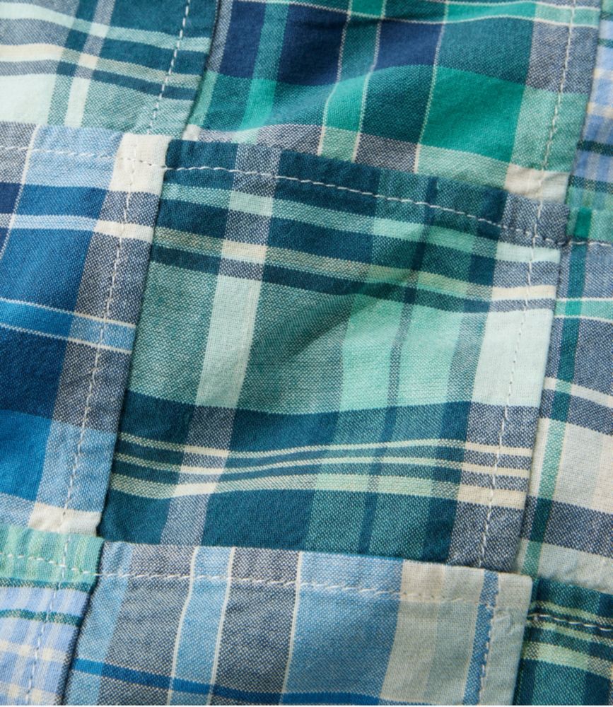 Women's Comfort Shorts, Patchwork Bermudas 9", Aqua Sea Patchwork, small image number 6