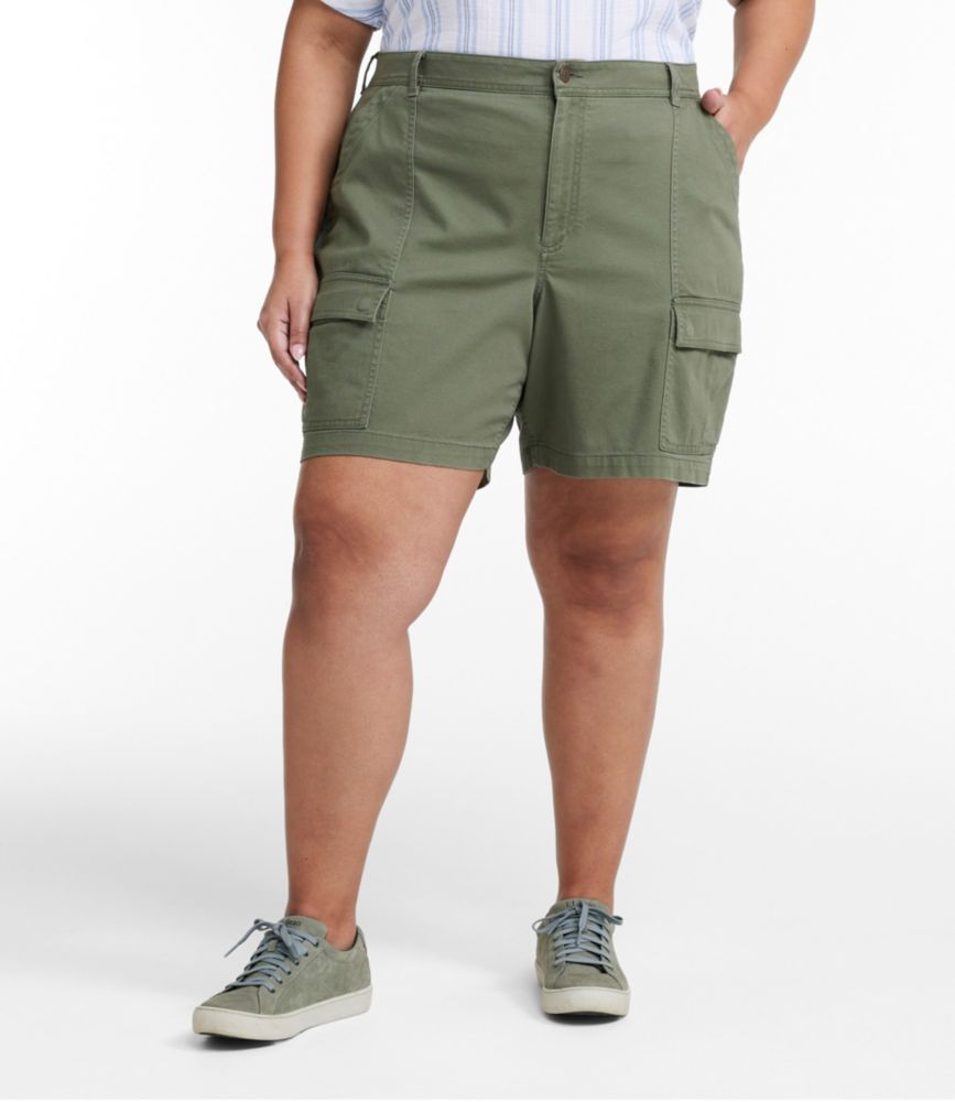 Women's Comfort Stretch Shorts, Cargo 7", Dusty Olive, small image number 2