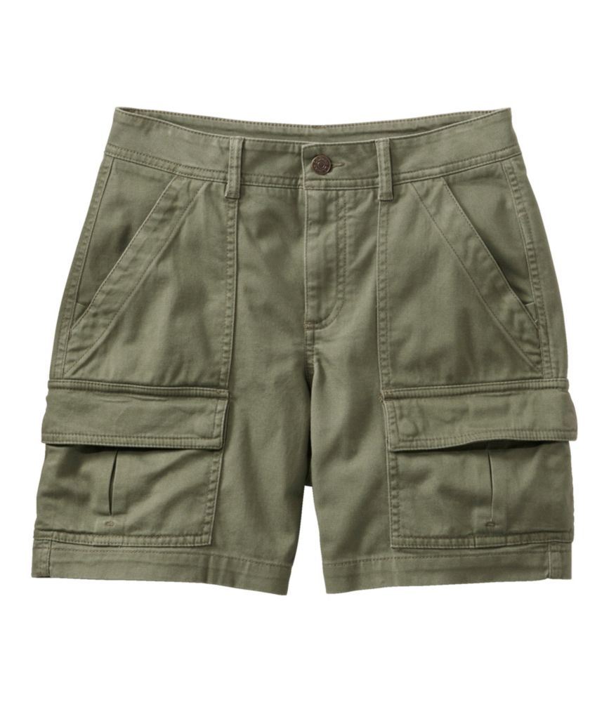 Women's Comfort Stretch Shorts, Cargo 7", Dusty Olive, small image number 1