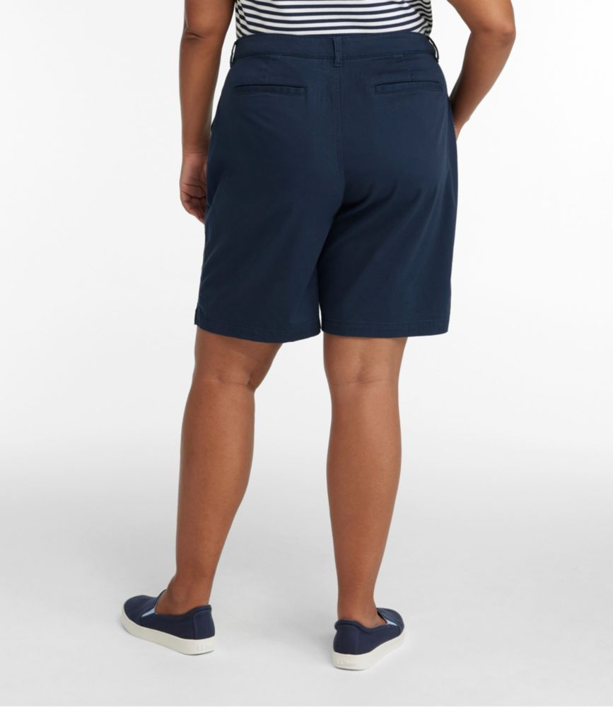 Women's Comfort Stretch Shorts, Chino Bermudas 9", Classic Navy, small image number 3