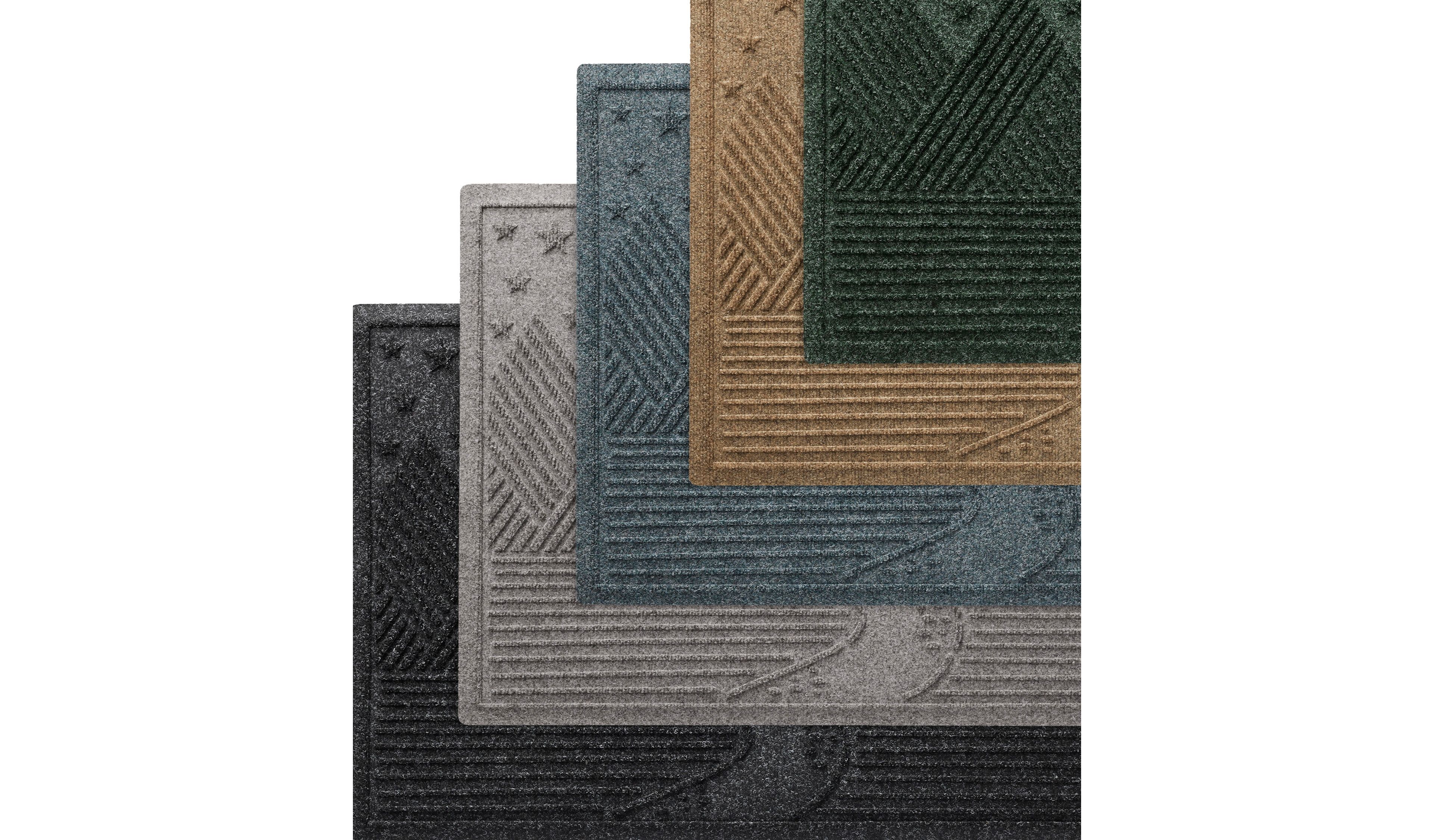 Everyspace Recycled Waterhog Doormat, Twilight Mountain Range