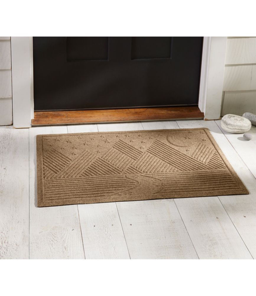 Everyspace Recycled Waterhog Doormat, Twilight Mountain Range, Evergreen, small image number 5