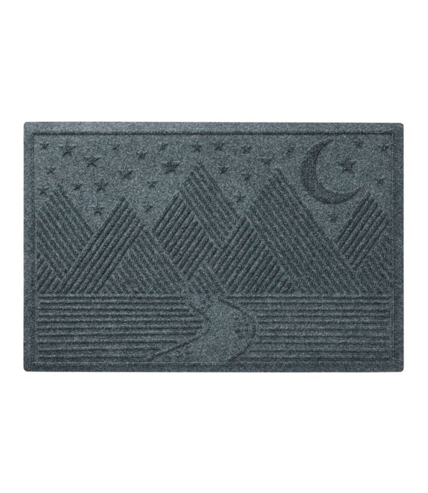 Everyspace Recycled Waterhog Doormat, Twilight Mountain Range, Bluestone, small image number 1