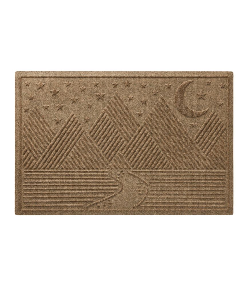 Everyspace Recycled Waterhog Doormat, Twilight Mountain Range, Camel, small image number 1