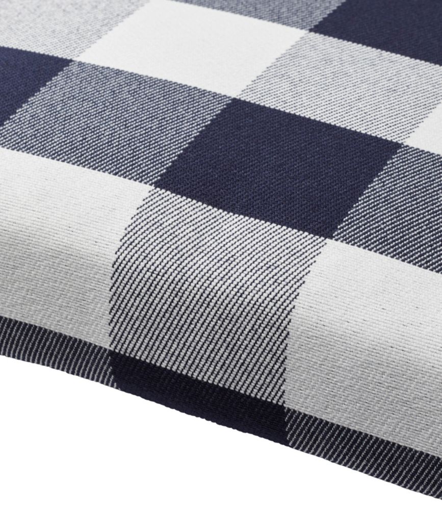 All-Weather Folding/Armless Chair Cushion, Buffalo Plaid, Sand, small image number 2