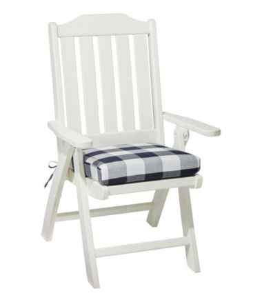 All-Weather Folding/Armless Chair Cushion, Buffalo Plaid