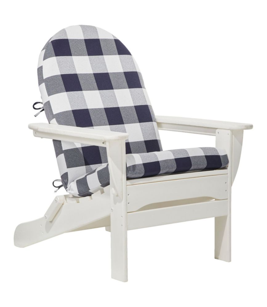 Adirondack Chair Seat and Back Cushion, Buffalo Plaid, Navy, small image number 1